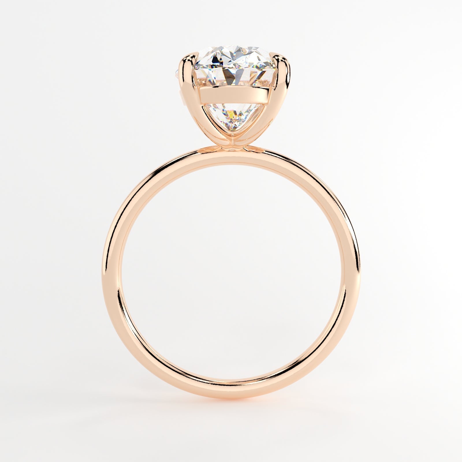 4 CT Oval Solitaire Moissanite Engagement Ring