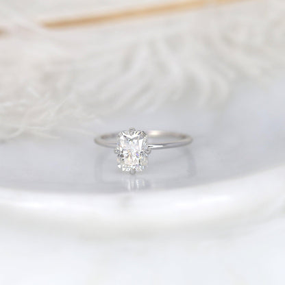1.75 CT Radiant Solitaire Moissanite Engagement Ring