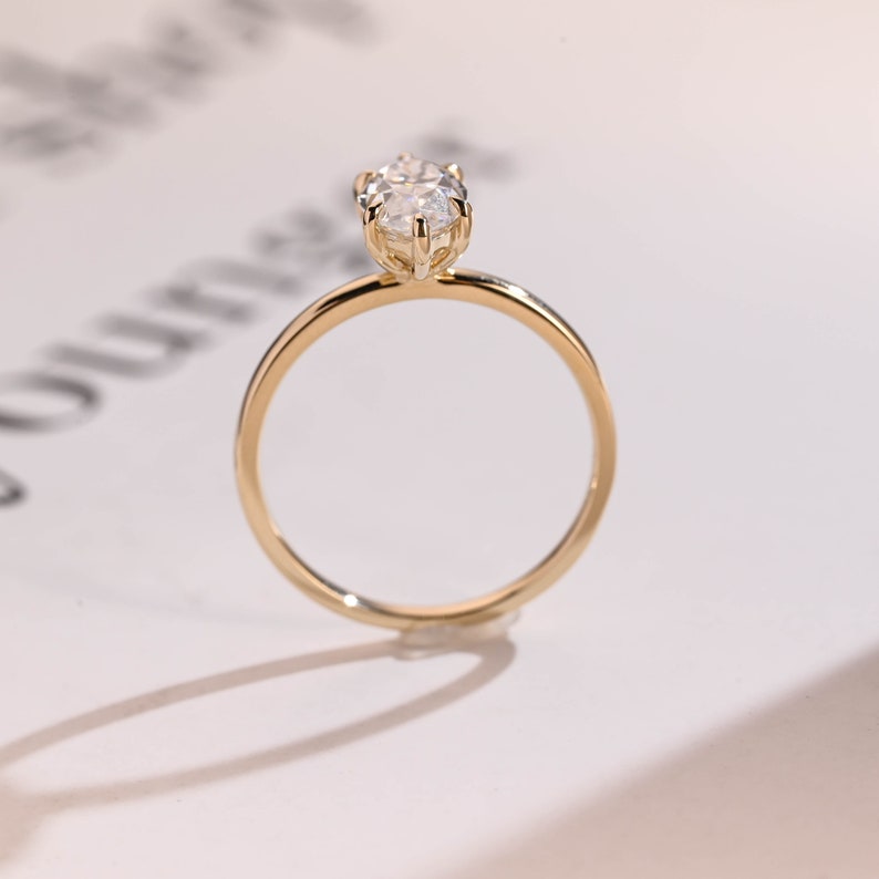 2.0 CT Marquise Solitaire Moissanite Engagement Ring