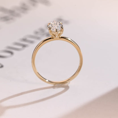 2.0 CT Marquise Solitaire Moissanite Engagement Ring