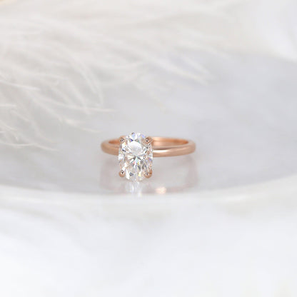 2.5 CT Oval Solitaire Moissanite Engagement Ring