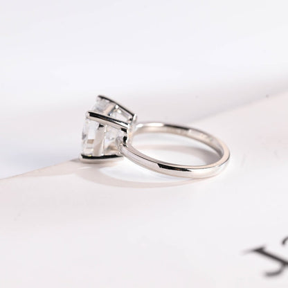2.0 CT Cushion Solitaire Moissanite Engagement Ring