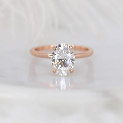 2.5 CT Oval Solitaire Moissanite Engagement Ring