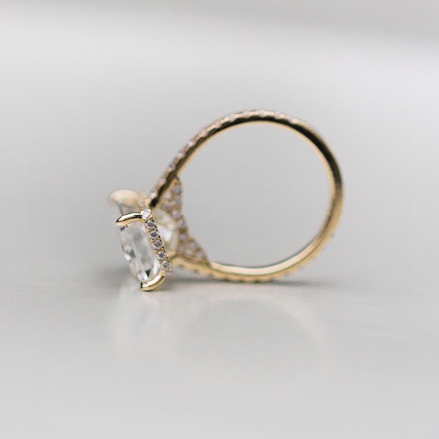 4.8 CT Radiant Hidden Halo & Pave Moissanite Engagement Ring