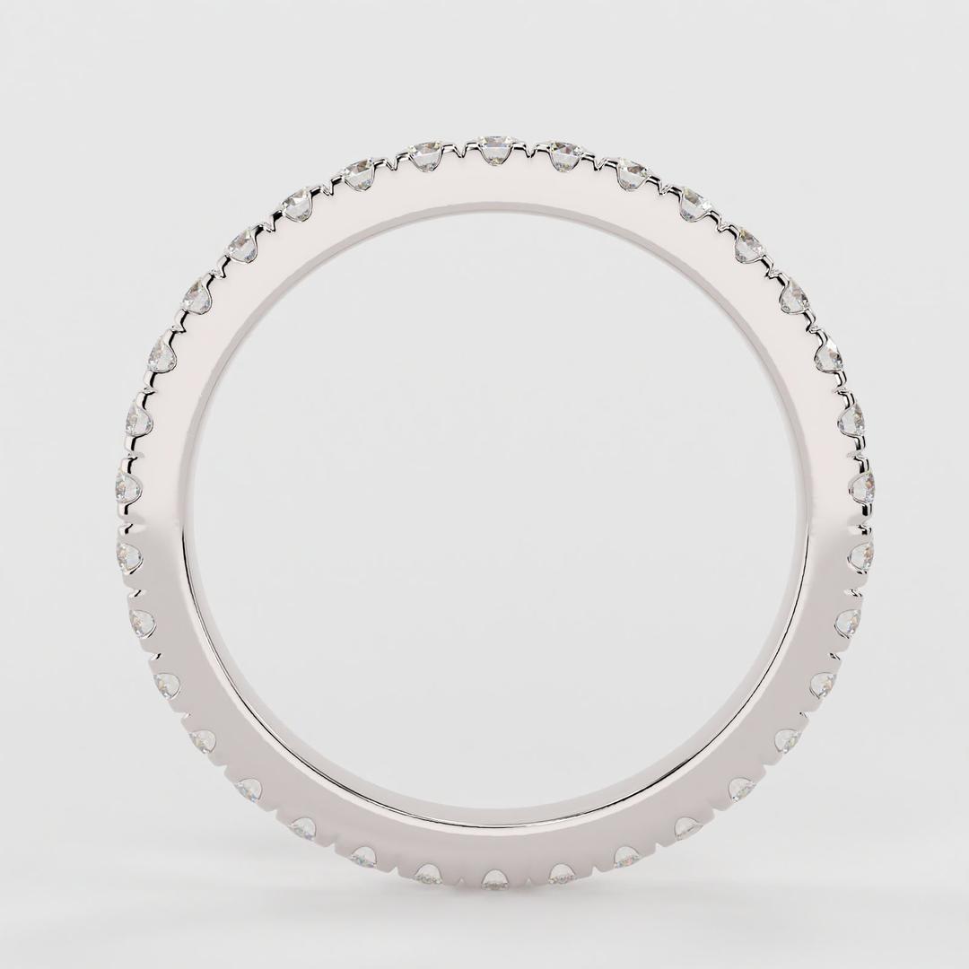 0.25 TCW Round Shaped Moissanite Wedding Band