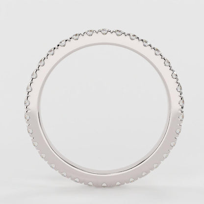 0.25 TCW Round Shaped Moissanite Wedding Band