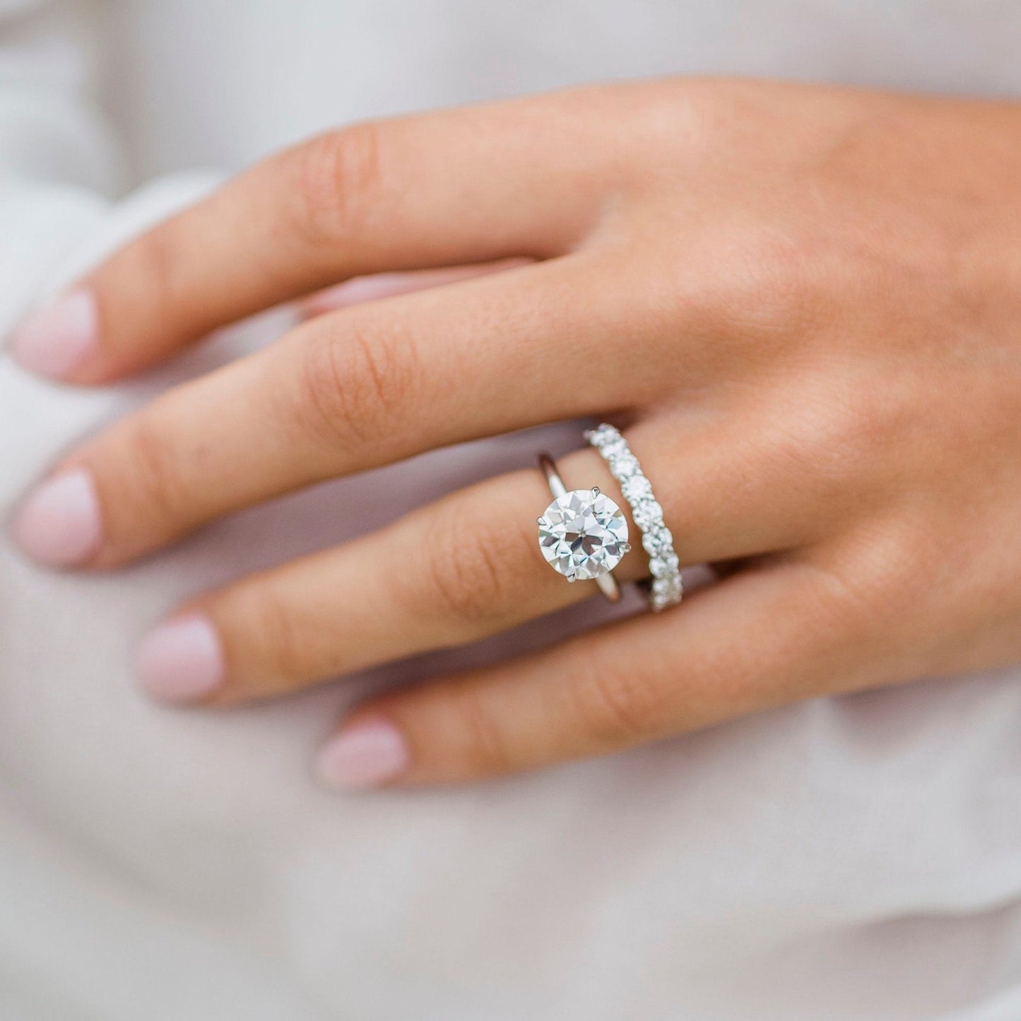 3 CT Round Solitaire Moissanite Engagement Ring