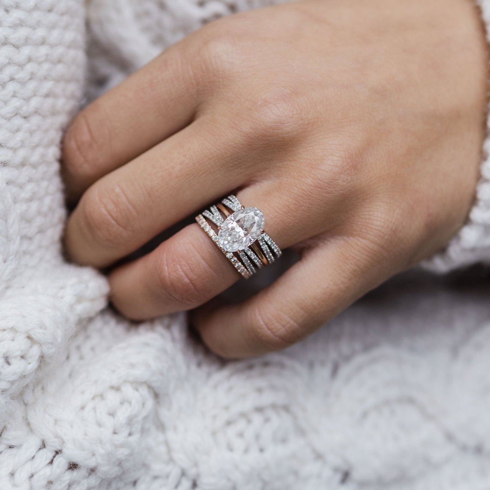 4 CT Oval Solitaire Moissanite Engagement Ring