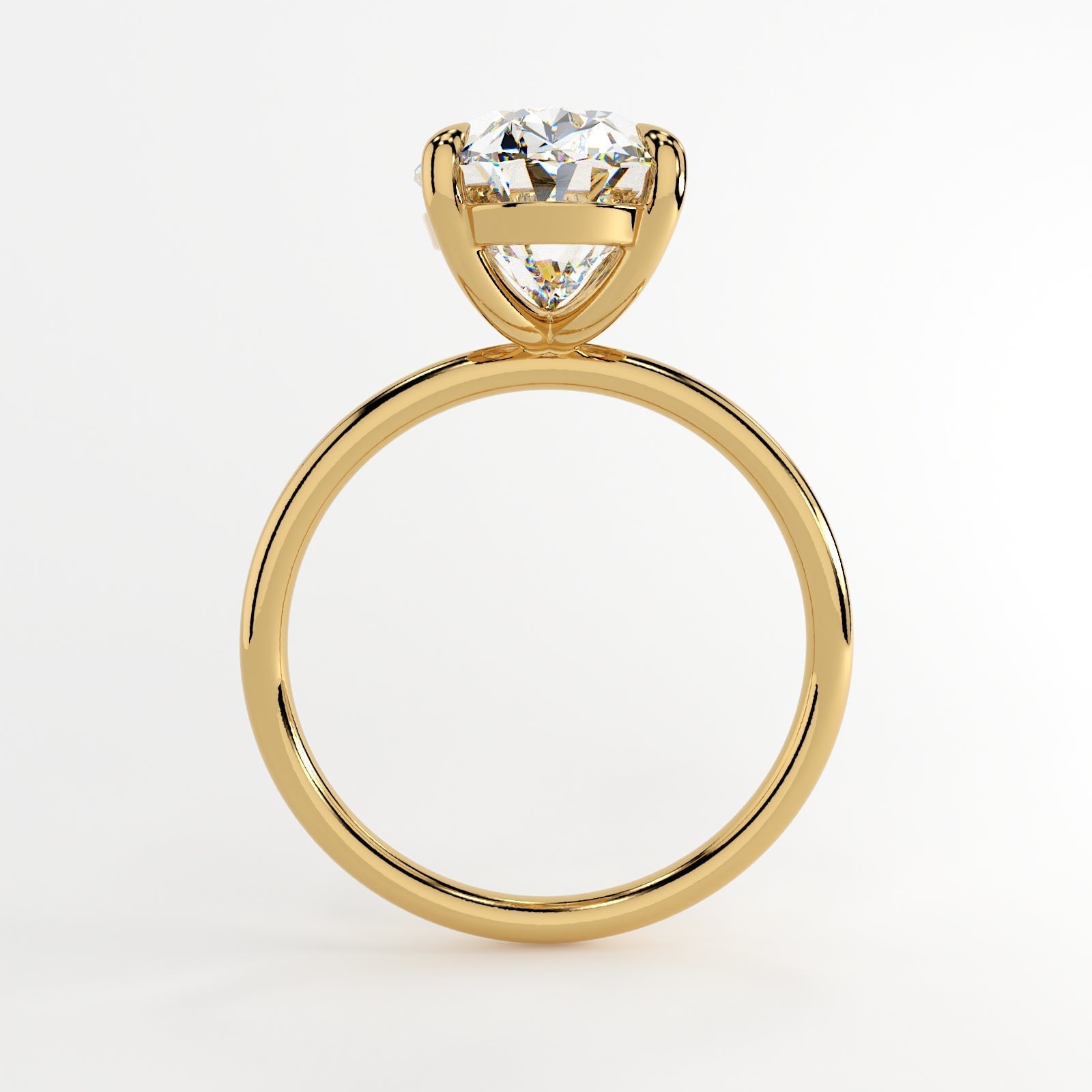 4 CT Oval Solitaire Moissanite Engagement Ring