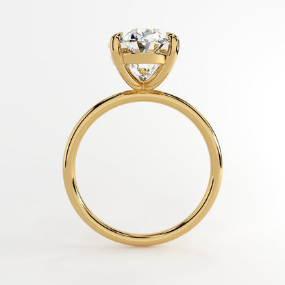 4 CT Oval Solitaire Moissanite Engagement Ring