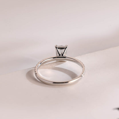 2.0 CT Radiant Pave Moissanite Engagement Ring