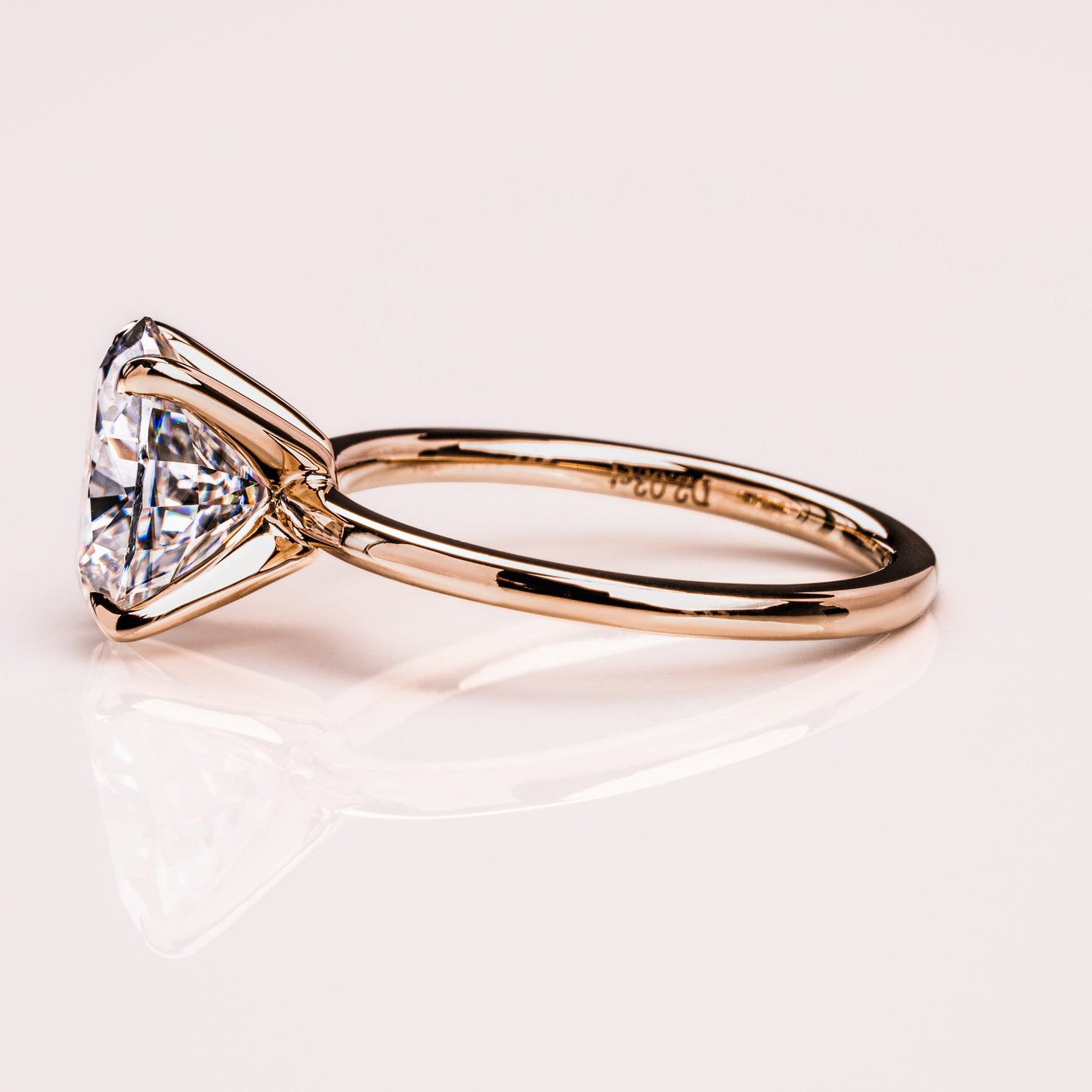 1.91 CT Oval Solitaire Moissanite Engagement Ring
