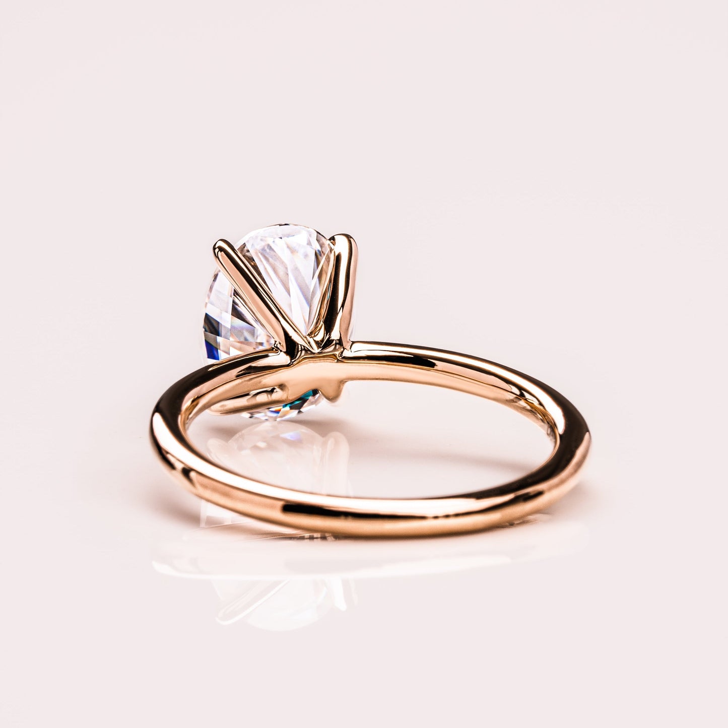 1.91 CT Oval Solitaire Moissanite Engagement Ring