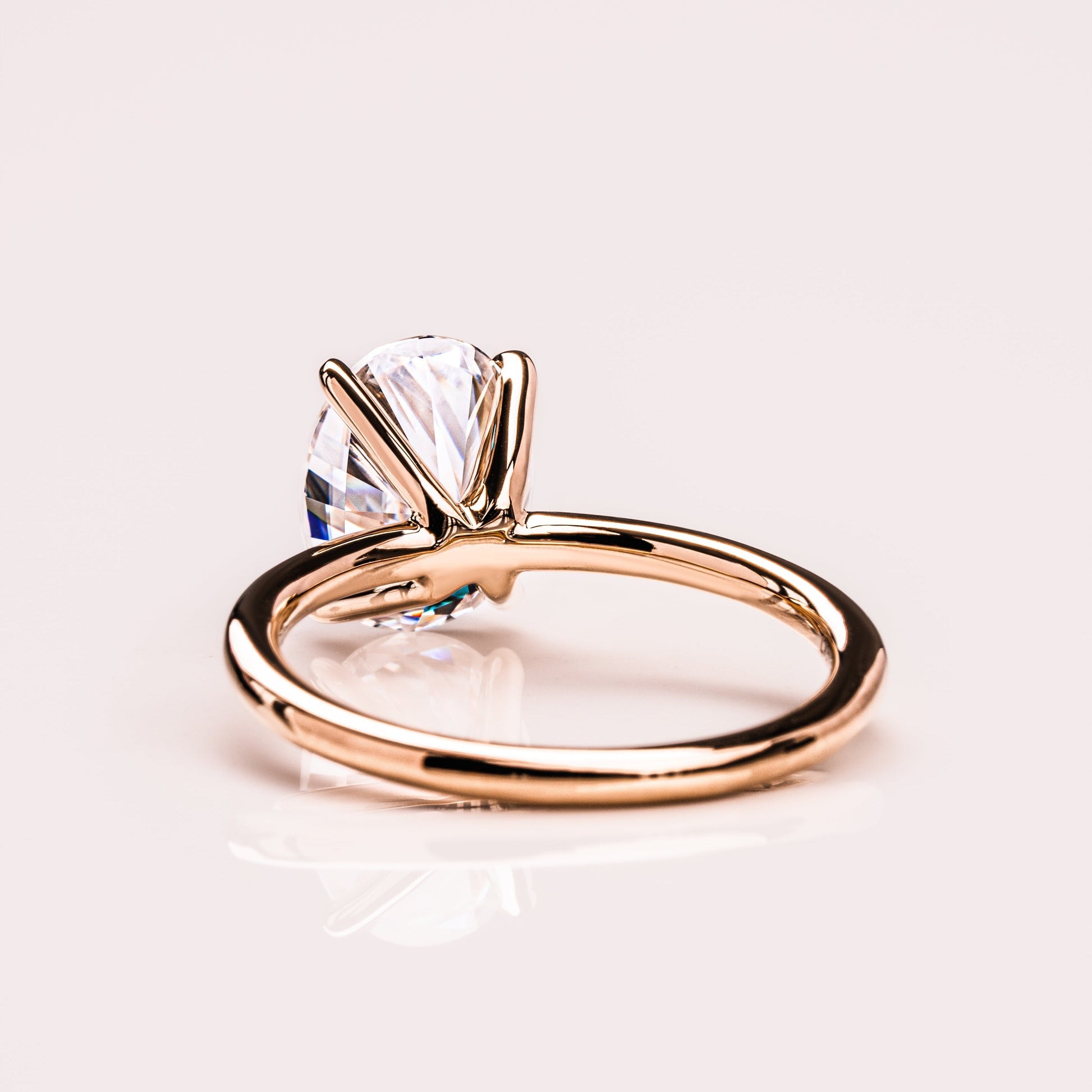 1.91 CT Oval Solitaire Moissanite Engagement Ring