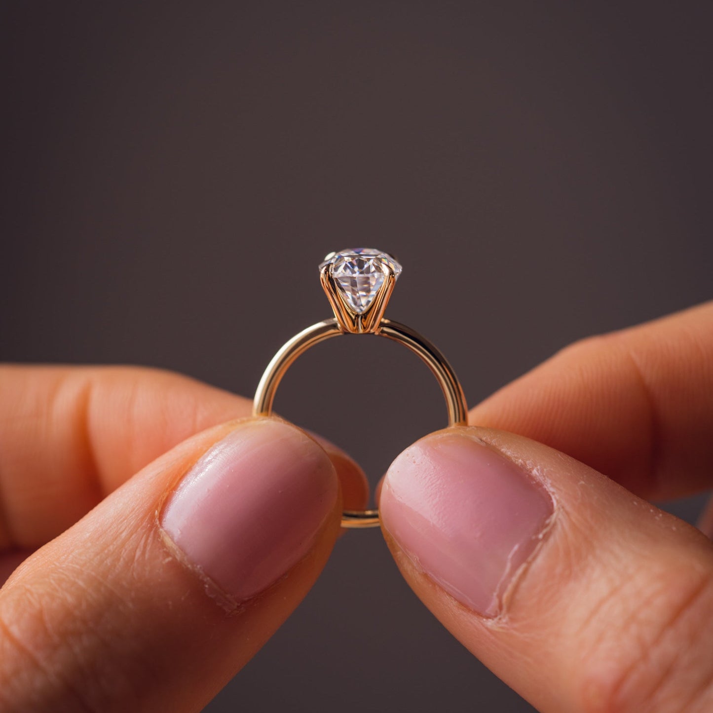 1.91 CT Oval Solitaire Moissanite Engagement Ring