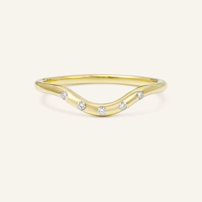 0.01 TCW Round Flush Setting Moissanite Wedding Band