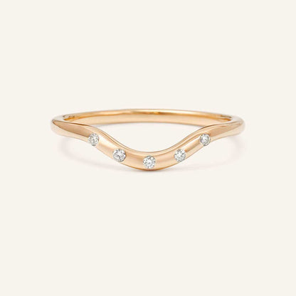 0.01 TCW Round Flush Setting Moissanite Wedding Band