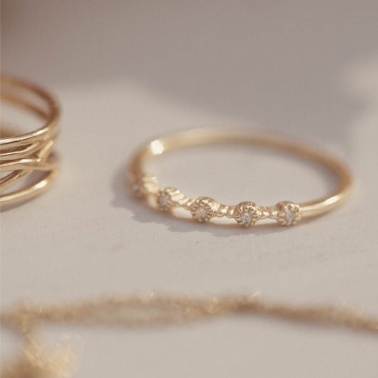 0.12 TCW Round Milgrain Moissanite Wedding Band