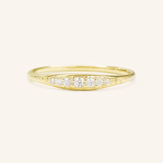 0.09 TCW Round Curved Moissanite Wedding Band