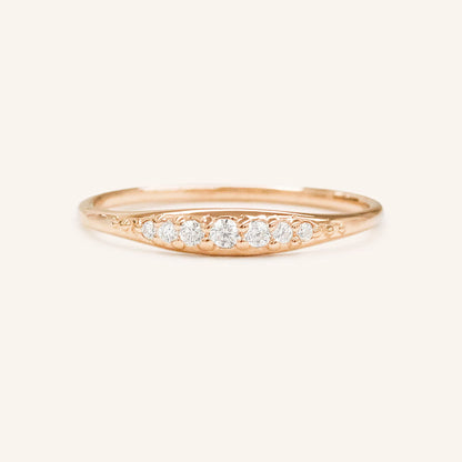 0.09 TCW Round Curved Moissanite Wedding Band