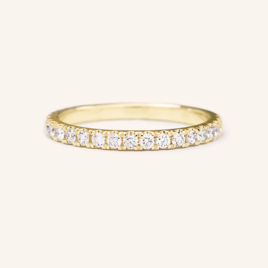 0.4 TCW Round Full Eternity Moissanite Wedding Band
