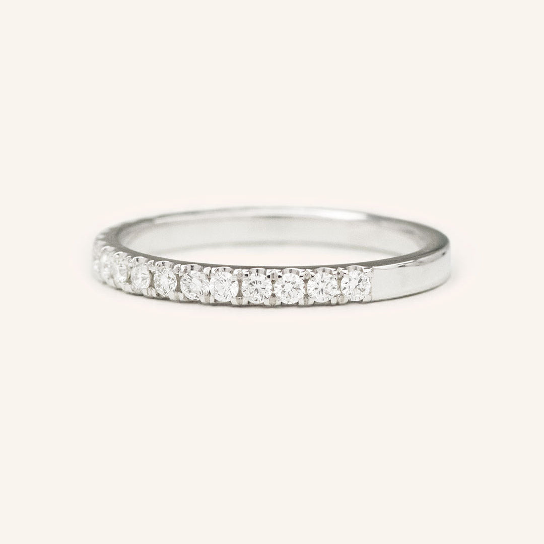0.4 TCW Round Full Eternity Moissanite Wedding Band