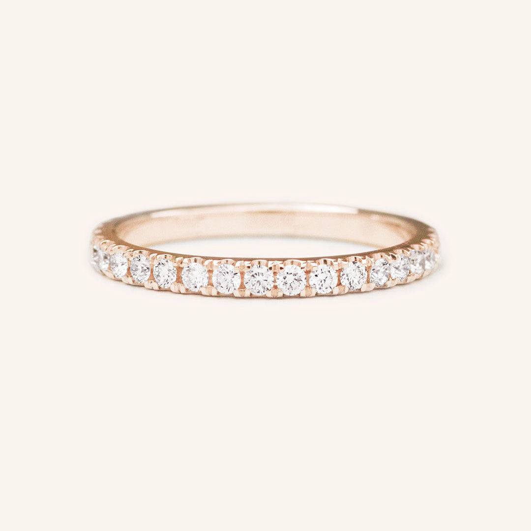 0.4 TCW Round Full Eternity Moissanite Wedding Band