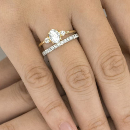 0.4 TCW Round Full Eternity Moissanite Wedding Band