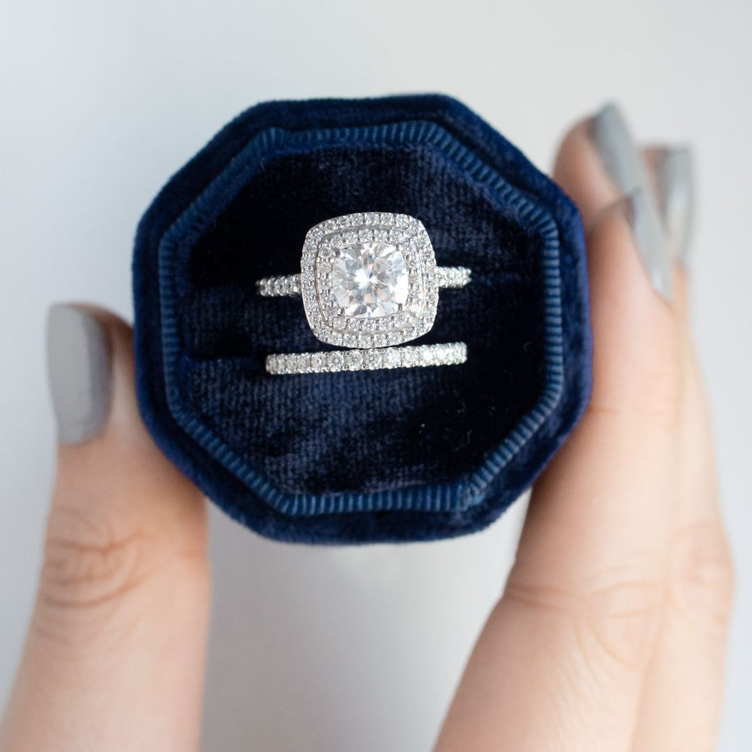 0.4 TCW Round Full Eternity Moissanite Wedding Band