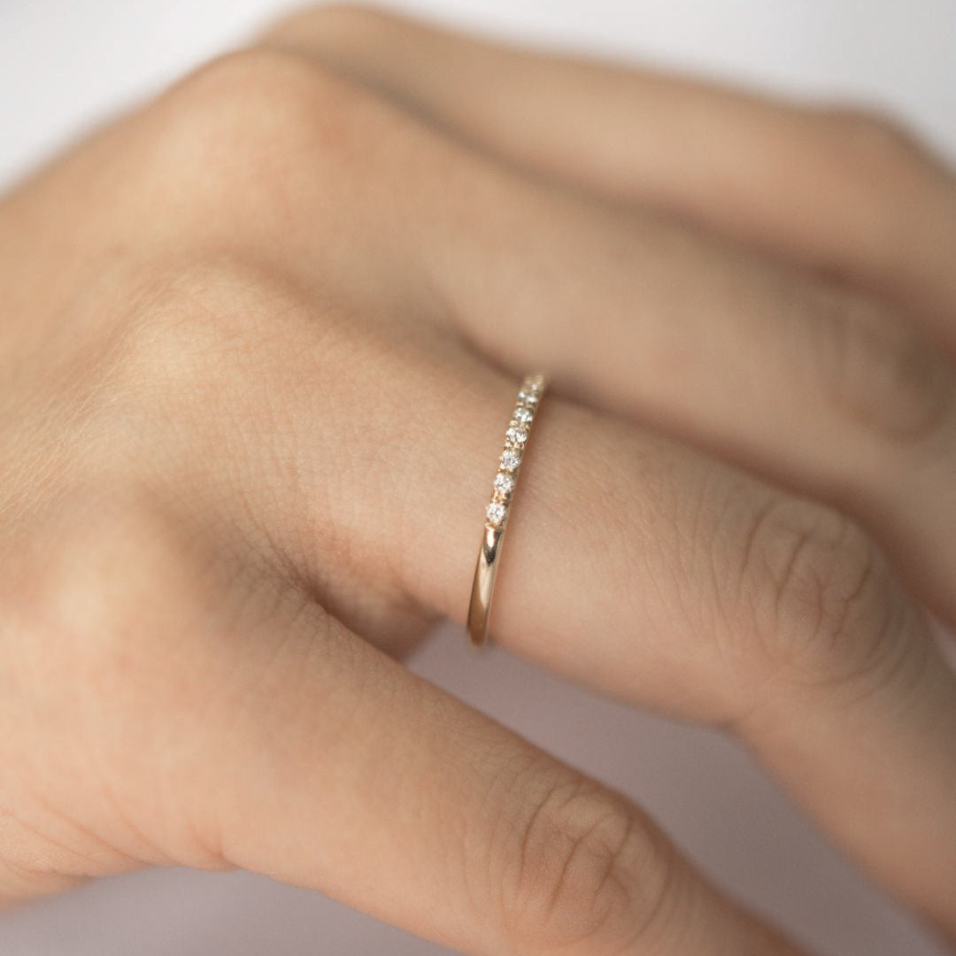 2.16 TCW Round Half Eternity Moissanite Wedding Band