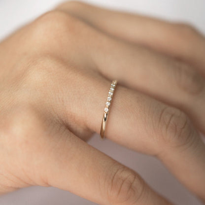 2.16 TCW Round Half Eternity Moissanite Wedding Band