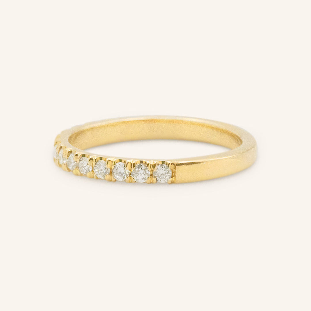 2.16 TCW Round Half Eternity Moissanite Wedding Band