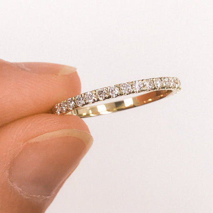 2.16 TCW Round Half Eternity Moissanite Wedding Band