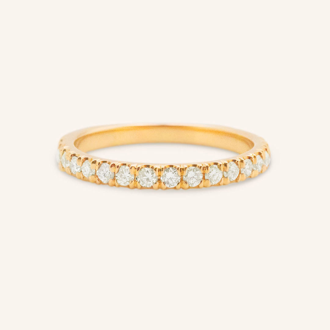 2.16 TCW Round Half Eternity Moissanite Wedding Band