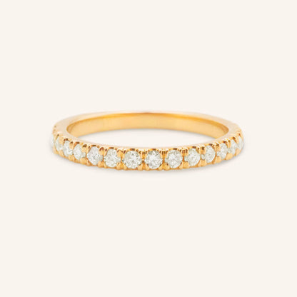 2.16 TCW Round Half Eternity Moissanite Wedding Band