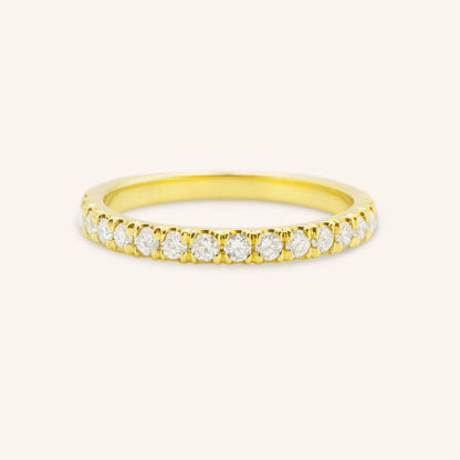 2.16 TCW Round Half Eternity Moissanite Wedding Band