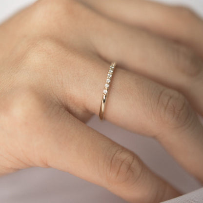 2.16 TCW Round Half Eternity Moissanite Wedding Band