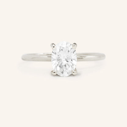 1.33 CT Oval Soliatiare Moissanite Engagement Ring