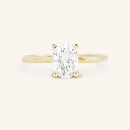 1.33 CT Oval Soliatiare Moissanite Engagement Ring