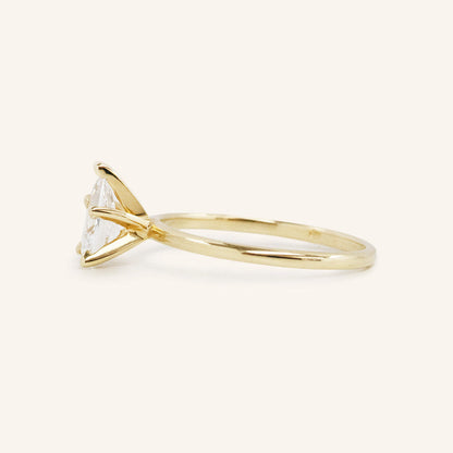 0.85 CT Pear Solitaire Moissanite Engagement Ring