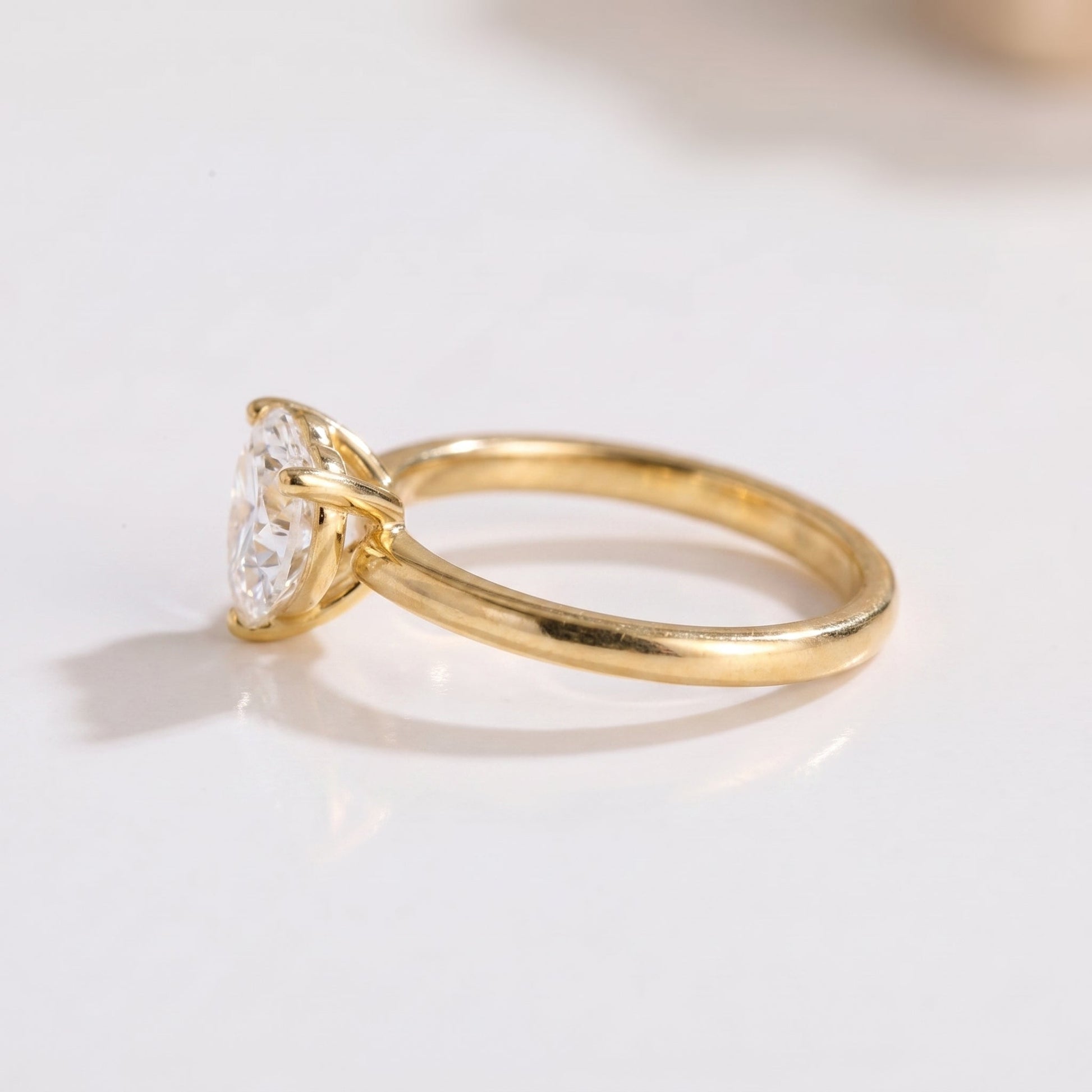 2 CT Marquise Pave Lab Grown Engagement Ring