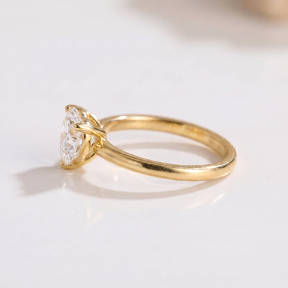 2 CT Marquise Pave Lab Grown Engagement Ring