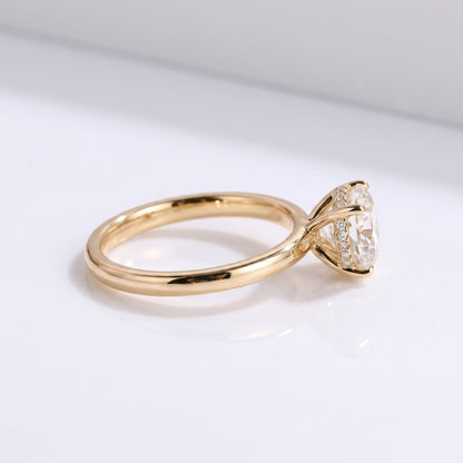 2 CT Marquise Pave Lab Grown Engagement Ring