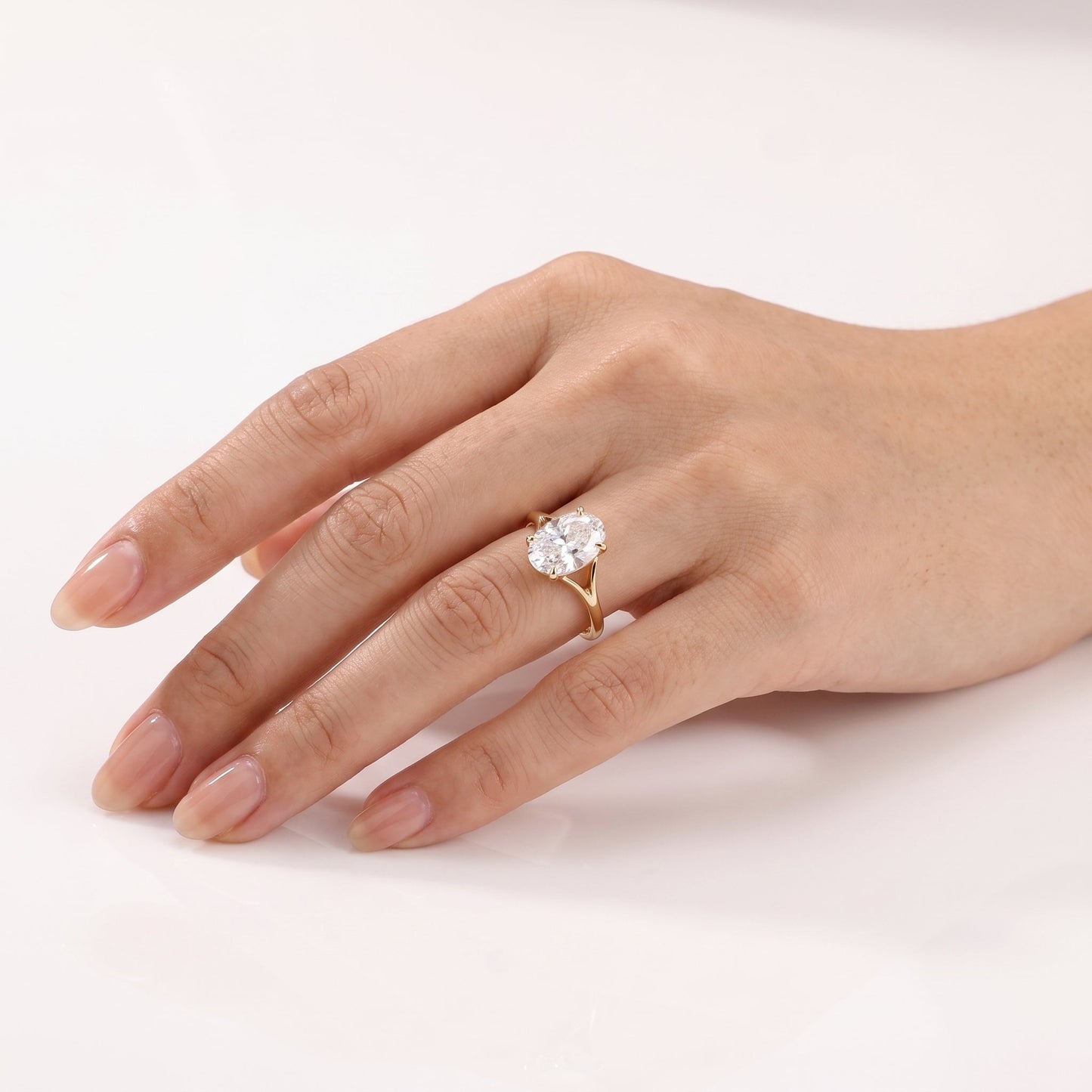 2 CT Marquise Pave Lab Grown Engagement Ring