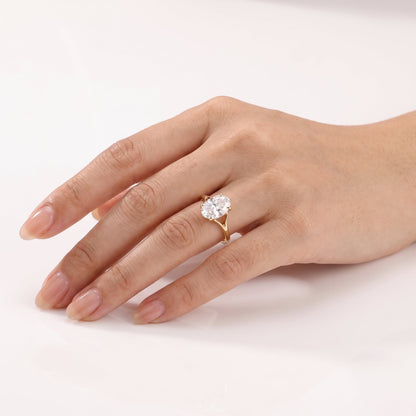 2 CT Marquise Pave Lab Grown Engagement Ring