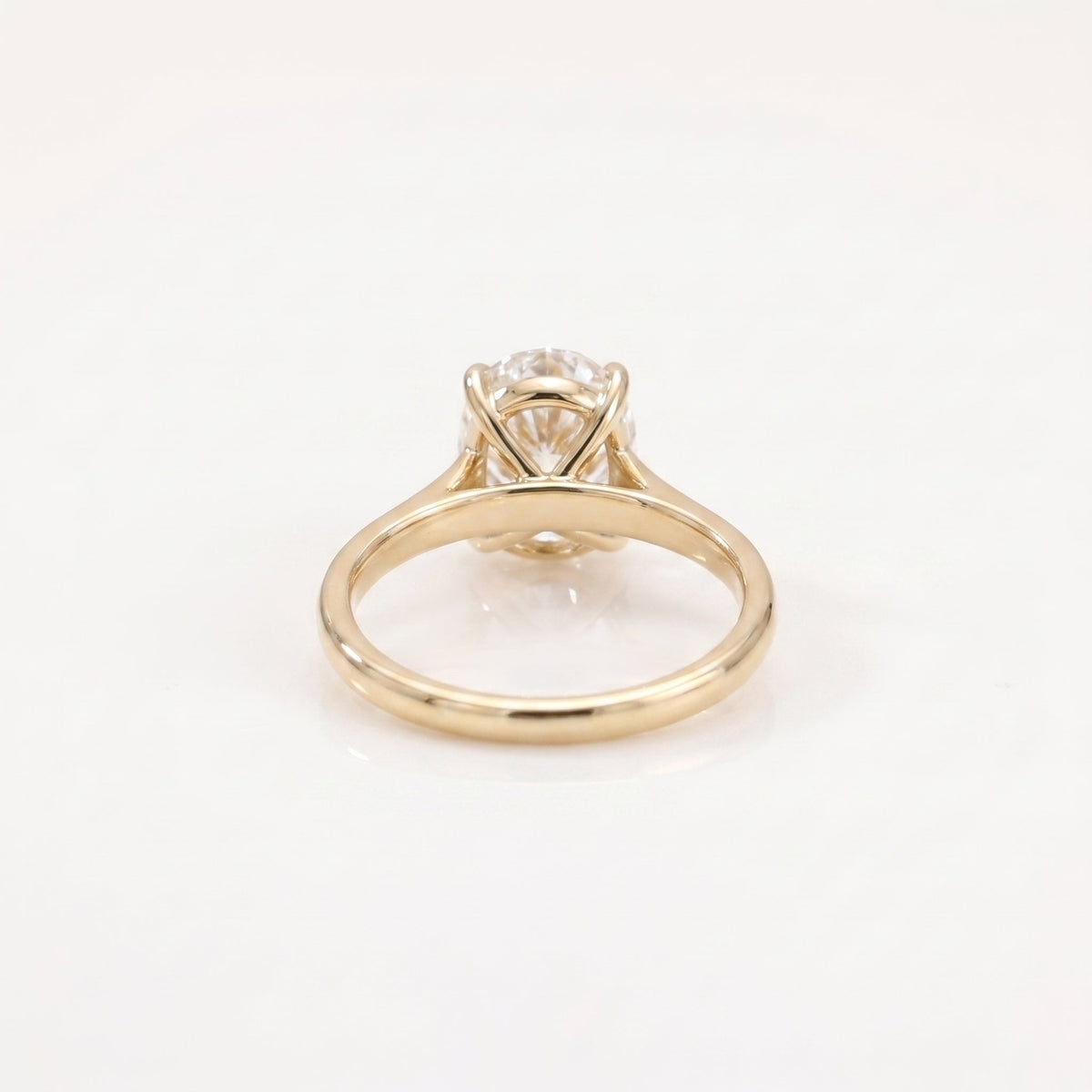 3 CT Oval Solitaire Lab Grown Diamond Engagement Ring