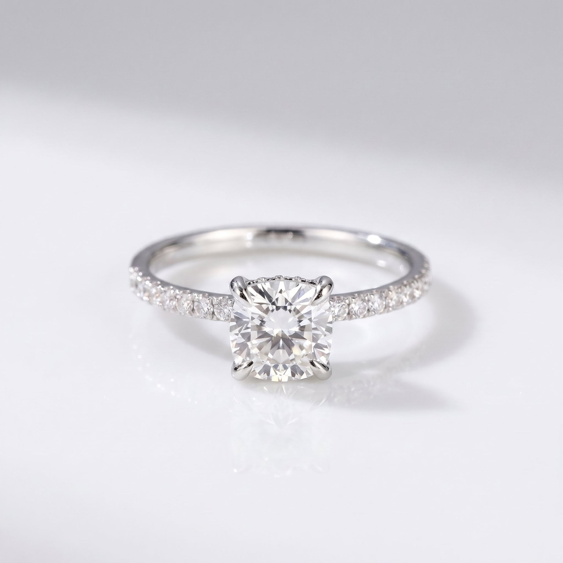 2 CT Marquise Pave Lab Grown Engagement Ring