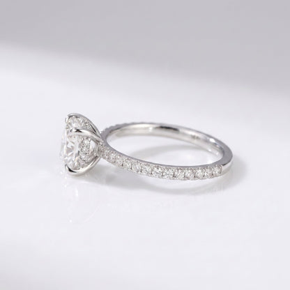 2 CT Marquise Pave Lab Grown Engagement Ring
