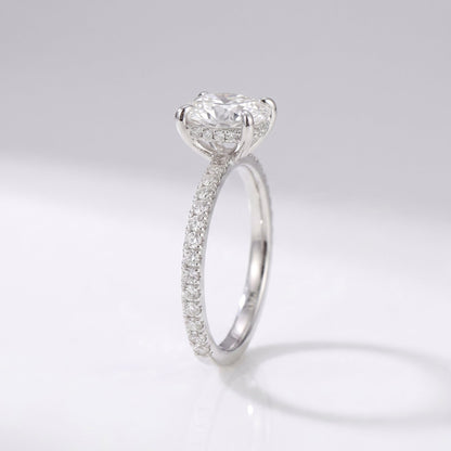 2 CT Marquise Pave Lab Grown Engagement Ring