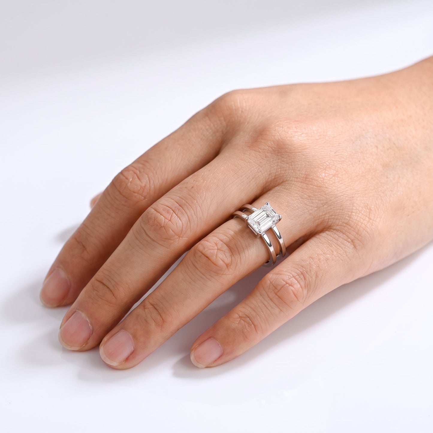 2 CT Marquise Pave Lab Grown Engagement Ring